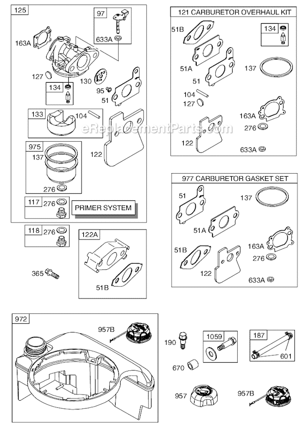 Page C Diagram and Parts List for 12C600SERIES 0100-0118 Briggs and Stratton Engine